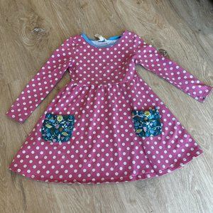 Matilda Jane pink polka dot dress with pockets